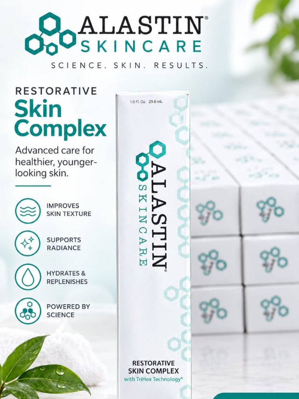 ALASTIN Restorative Skin Complex with TriHex+™ 1.0 oz / 29.6 mL – NEW
